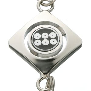 武将タイガーアイストラップ 真田幸村（六文銭）