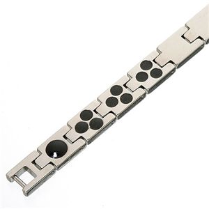 一粒ダイヤモンドチタン仕上げメンズブレス 20cm