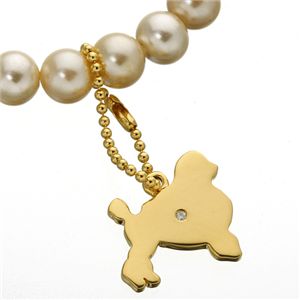 貝パールドッグブレスレット プードル Mサイズ