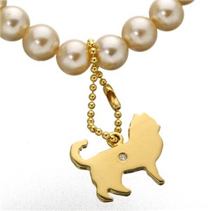 貝パールドッグブレスレット スピッツ Mサイズ