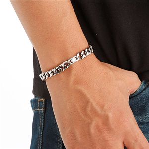 177面ジルコニア1.5ctグラマラスブレスレット シルバー 18cm