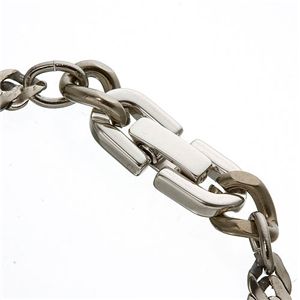 純チタン ヘリンボーンブレスレット シルバー 185mm