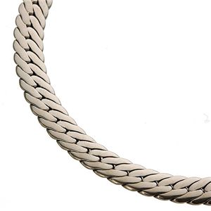 純チタン ヘリンボーンブレスレット シルバー 185mm