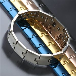 カラーゲルマ50ブレスレット ブルー 185mm