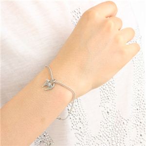 ダイヤ付シルバー犬猫ブレスレット 猫