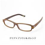 GUCCI ダテメガネ 3型 GG9039J-GRN／クリア×ブラウン＆オレンジ