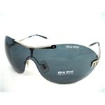 ★ユニセックスモデル★miumiu(ミュウミュウ) サングラス MU62HS-1BC1A1:ブラック×シルバー