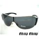 miumiu�i�~���E�~���E�j ���j�Z�b�N�X���f�� �T���O���X MU62HS-1BC1A1�F�u���b�N�~�V���o�[
