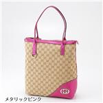 GUCCI GGロゴ縦トート 182492 メタリックピンク