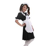 プリーツメイド服　黒　M