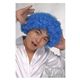 変装アフロヘアー　ブルー