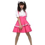 フリルカフェレス　ピンク　M