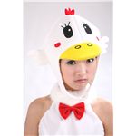 ニワトリさんのマスク　白