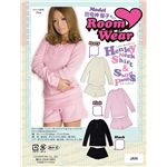 ルームウェア　ヘンリーネックシャツ＆ショートパンツ　黒　RW-08AW