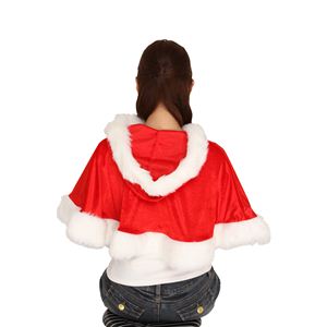 クリスマスコスプレ フード付きケープ 赤 Ladies