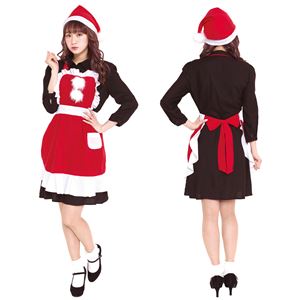 可愛いフリルクリスマスエプロン(女性用)