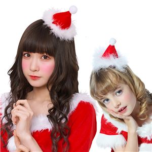 【クリスマスコスプレ 衣装】サンタ帽ヘアピン