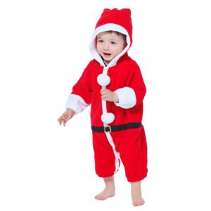 【クリスマスコスプレ】サンタカバーオール 子供80