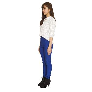 ウルトラフィツト美脚パンツ 青 Lサイズ