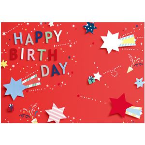 フォトポスター イエスタ Happy Birthday ポップスター レッド