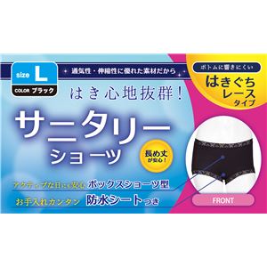 サニタリーショーツ ブラック はきぐちレース L