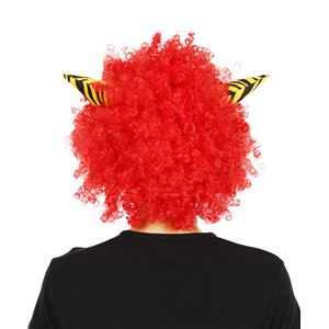 【コスプレ】角付ハイパーアフロ赤