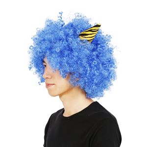 【コスプレ】角付ハイパーアフロ青