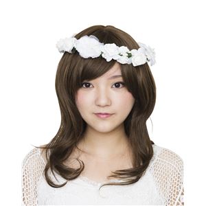 花かんむり&バングルセット ホワイト