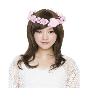 花かんむり&バングルセット ピンク