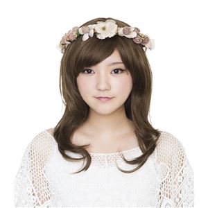 花かんむり&バングルセット ブラウンベージュ