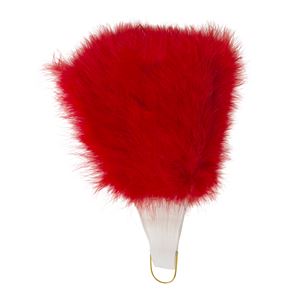 ふわふわ羽扇子 赤