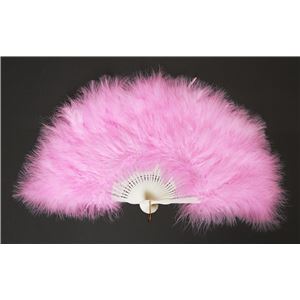ふわふわ羽扇子 ピンク