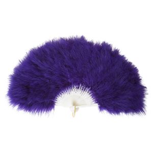 ふわふわ羽扇子 紫