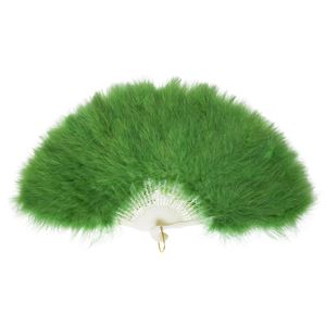 ふわふわ羽扇子 緑