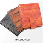 BALENCIAGA（バレンシアガ）　クロコ型押　レザー二折財布 BASY02CO BROWN