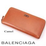 BALENCIAGA（バレンシアガ）　レザーラウンドファスナー長財布　BANA02 Camel