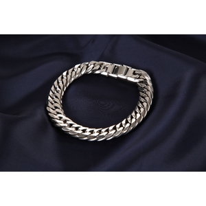 純チタン 超極太 6面Wキヘイブレスレット