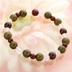 グリーンガーネット&ホワイトカルセドニーブレス