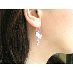 エナメルハートピアス ピンク