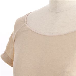 【2012年2月29日まで限定セット】極薄インナー 「パフィールプラス 半袖シャツ」 3枚組 + おまけ1枚 ベージュL-LL - 拡大画像