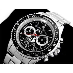 限定80周年記念Disneyスワロフスキーミッキーダイバークロノグラフモデル腕時計 ブラック