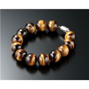 16mm特大虎目石磁気ブレス Mサイズ