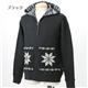 WOOLRICH ニット雪柄ポケット ジップパーカー 2W7-8062 ブラック L