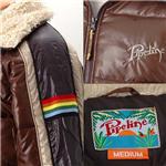 PIPELINE 袖レインボーテープ 襟ボアスキーJKT　215-8236 ブラウン M