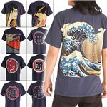 抜染和柄Tシャツ 美人画 LL