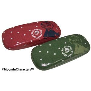 ムーミンめがねケース2個セット(レッド・カーキ)