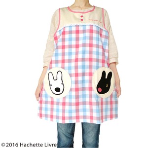 【保育士さん】リサとガスパール エプロン 【ピンクチェック】