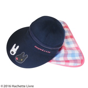 【保育士さん】リサとガスパール 3WAYつば広帽子 ピンクチェック