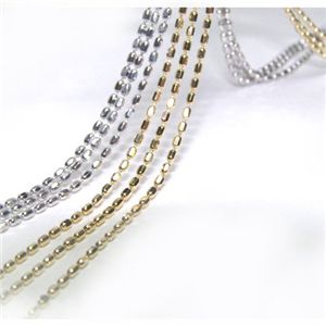 18K �Z���N�g�`�F�[��45cm �t���[�A�W���X�^�[ �z���C�g	