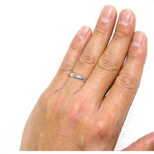 18金/プラチナ900コンビネーション 甲丸ミル彫りリング 12号